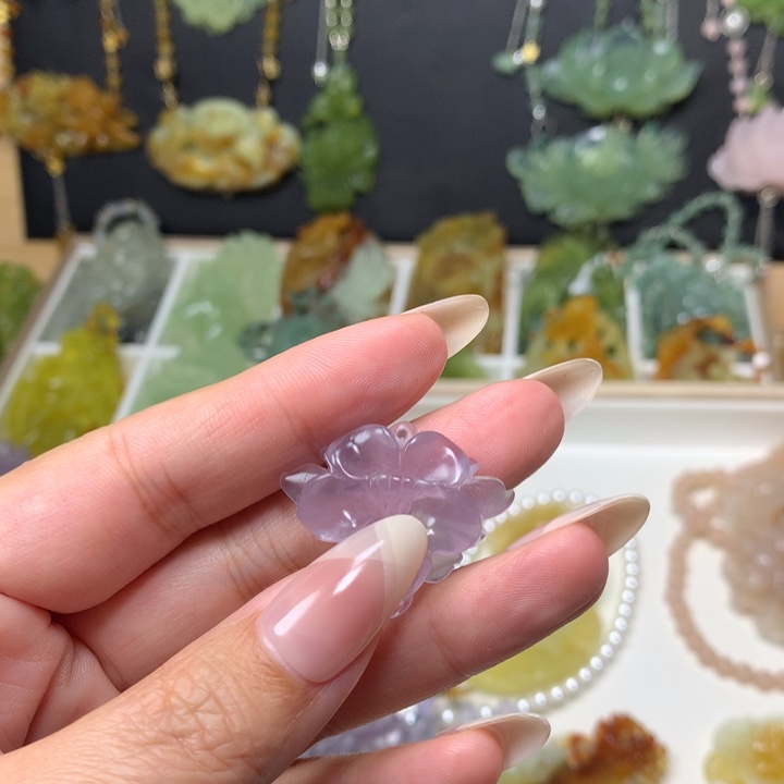 ****爱绿泥石云母质玉（岫岩玉）合金项链