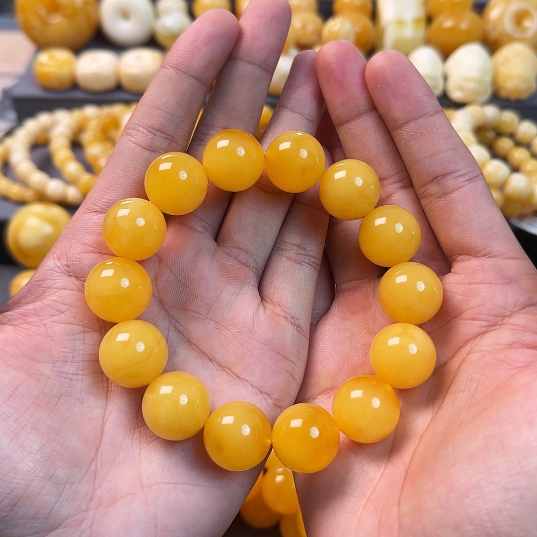 琥珀未镶嵌珠宝奇石18mm同料