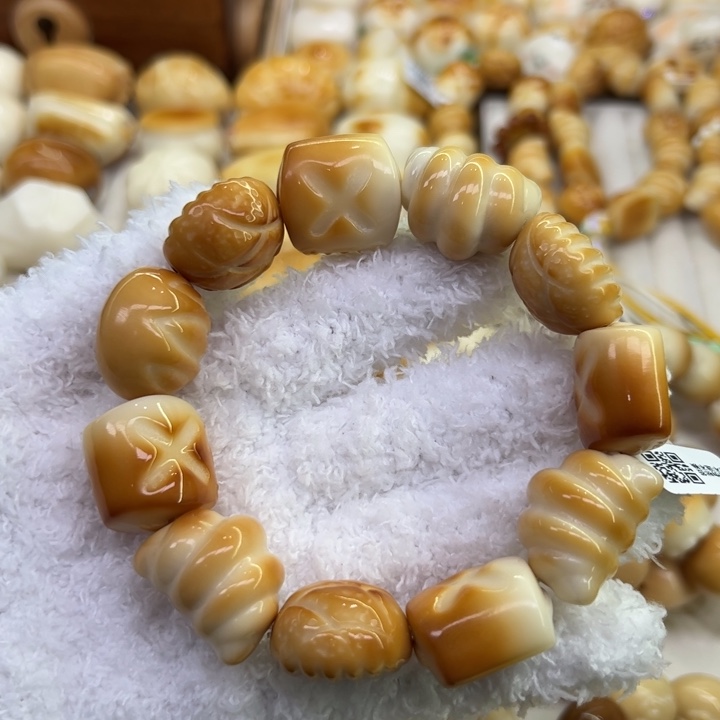 菩提根/象牙果把件57 象牙果原果雕刻炭烧食物混搭风