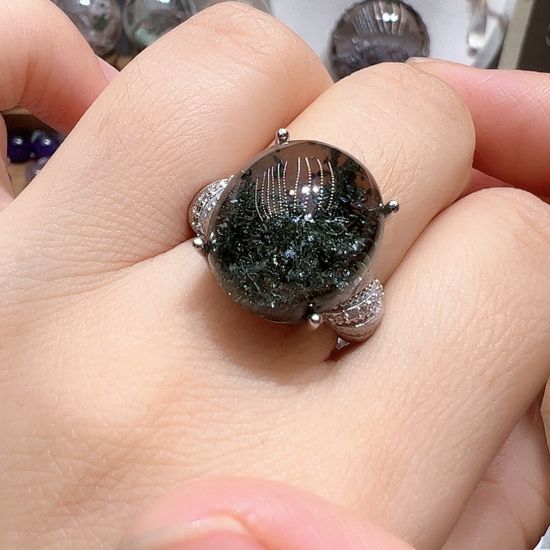 何***a银S925镶嵌珠宝半成品水晶