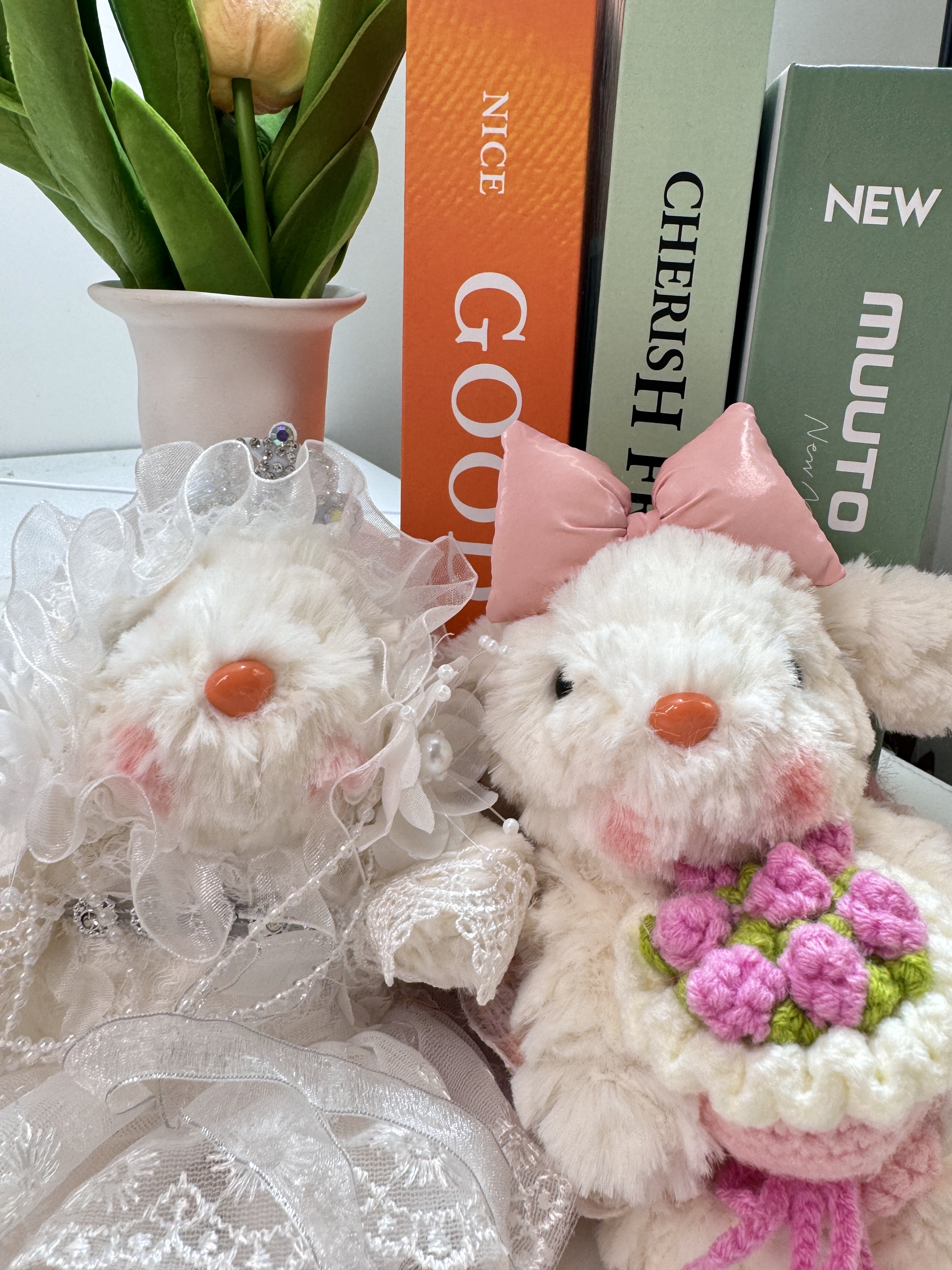 【拍一拆一】垂耳兔DIY毛绒公仔挂件