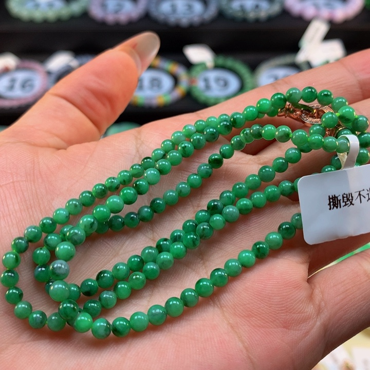 翡翠手链未镶嵌翡翠3-4