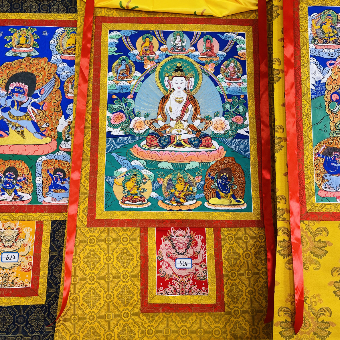 热贡精品唐卡大日如来手绘624