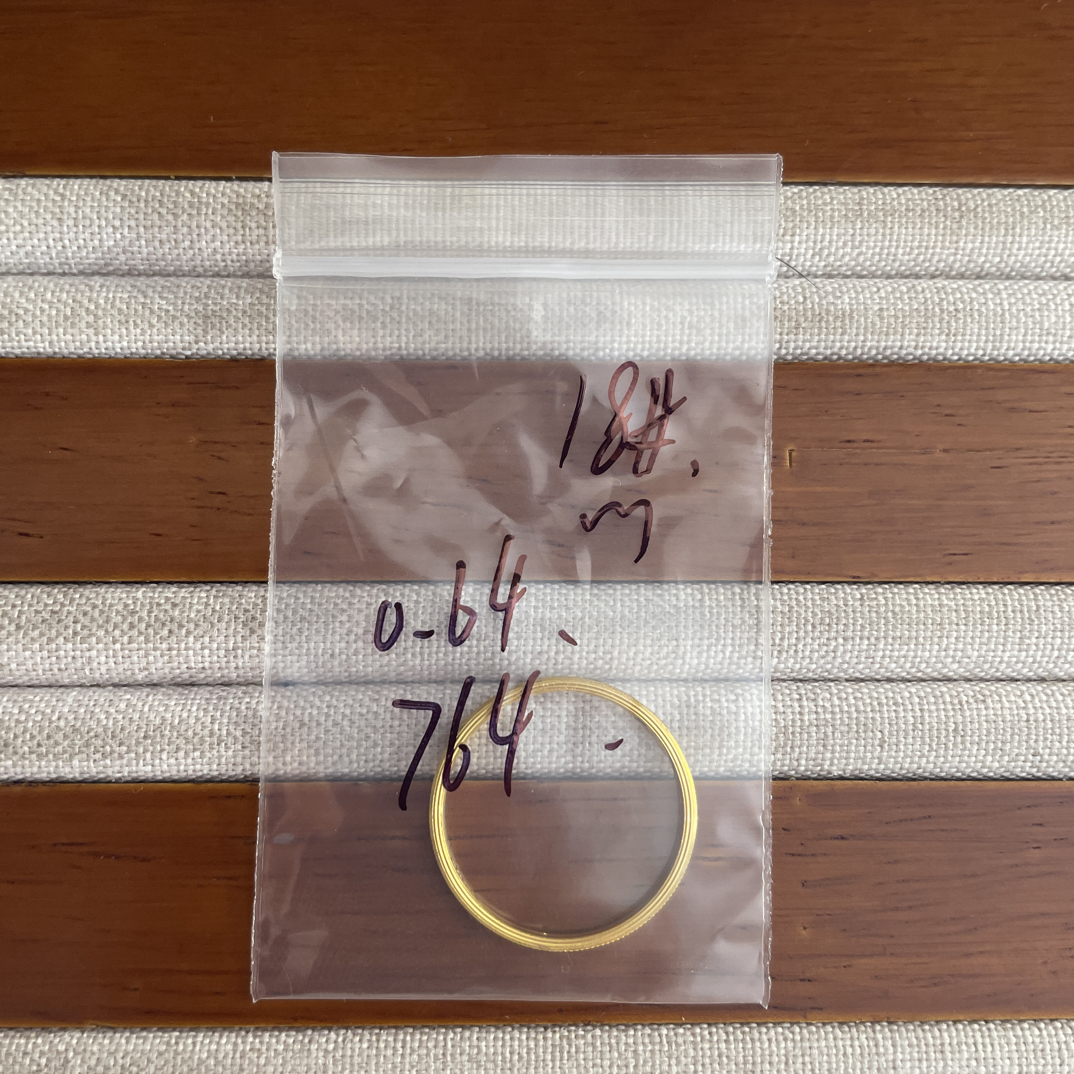 克重0.64 18号 猫眼戒指 足金999