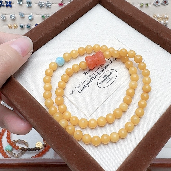 蜜蜡手链未镶嵌手链