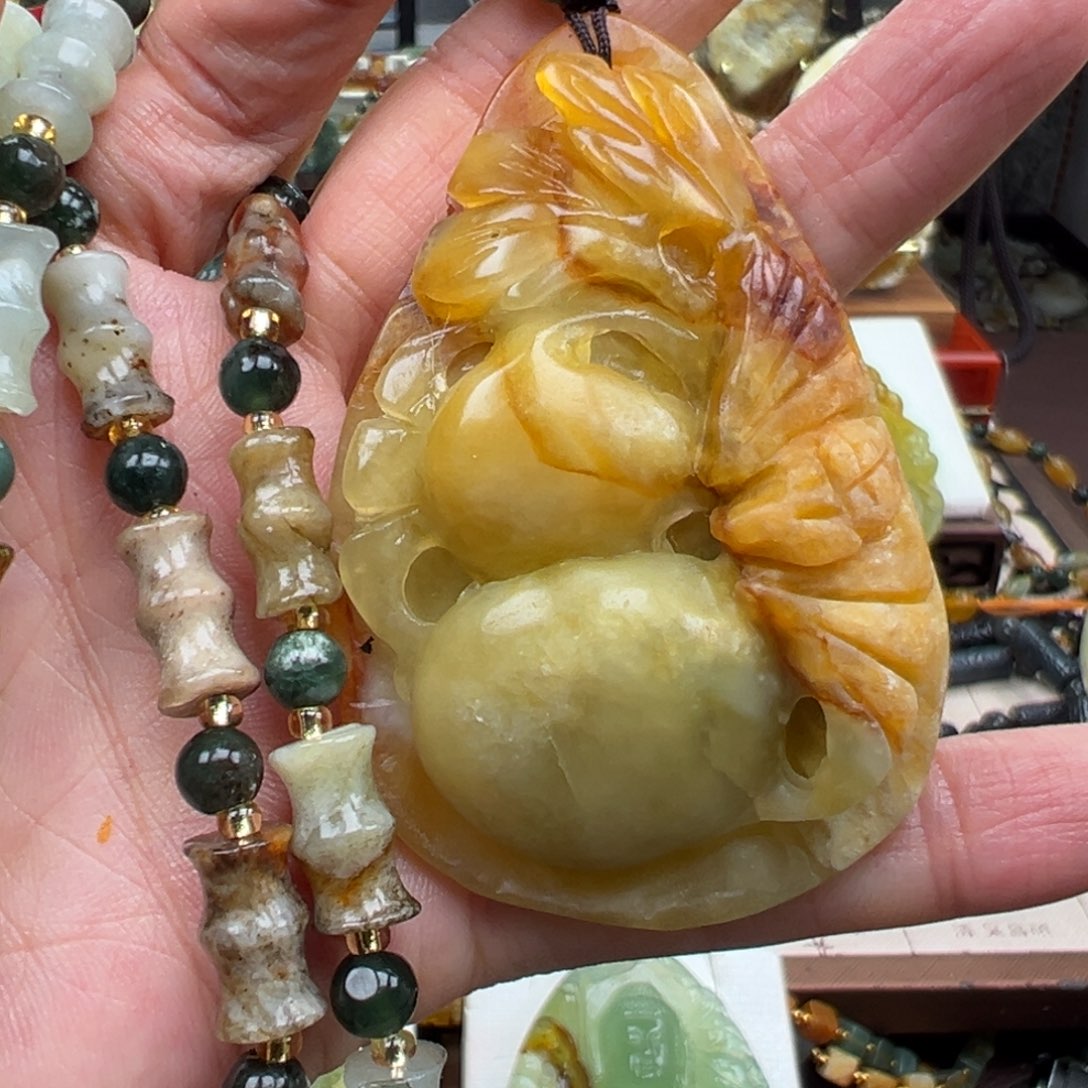 岫玉未镶嵌挂件挂件