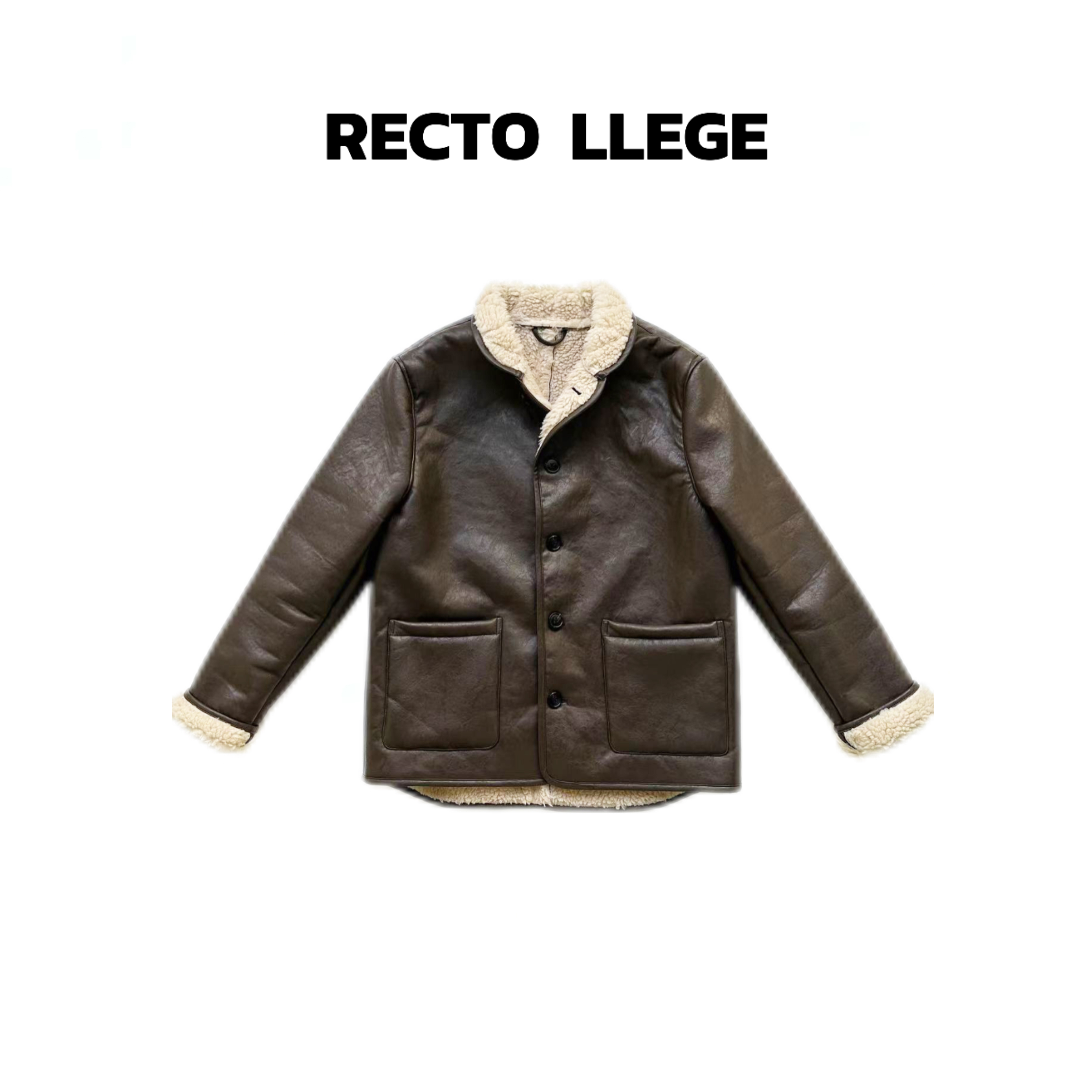 【RECTO LLEGE】Jennie同款  翻领皮毛一体外套