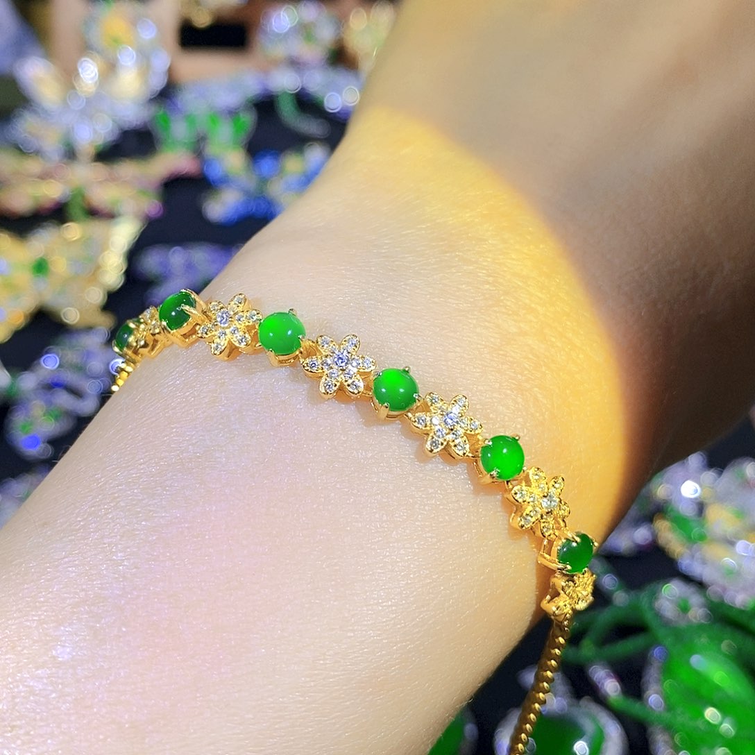 吊坠(不含链)银S925镶嵌翡翠