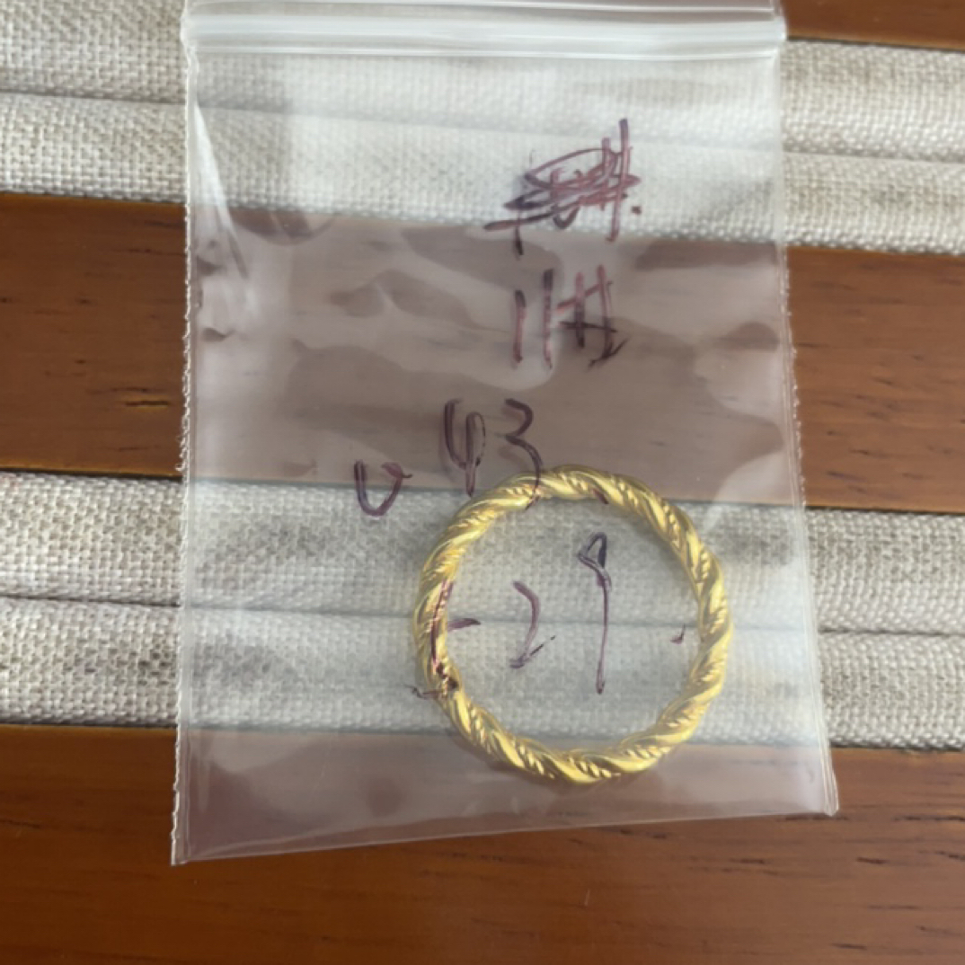 克重0.43 11号 麻花戒指 足金999