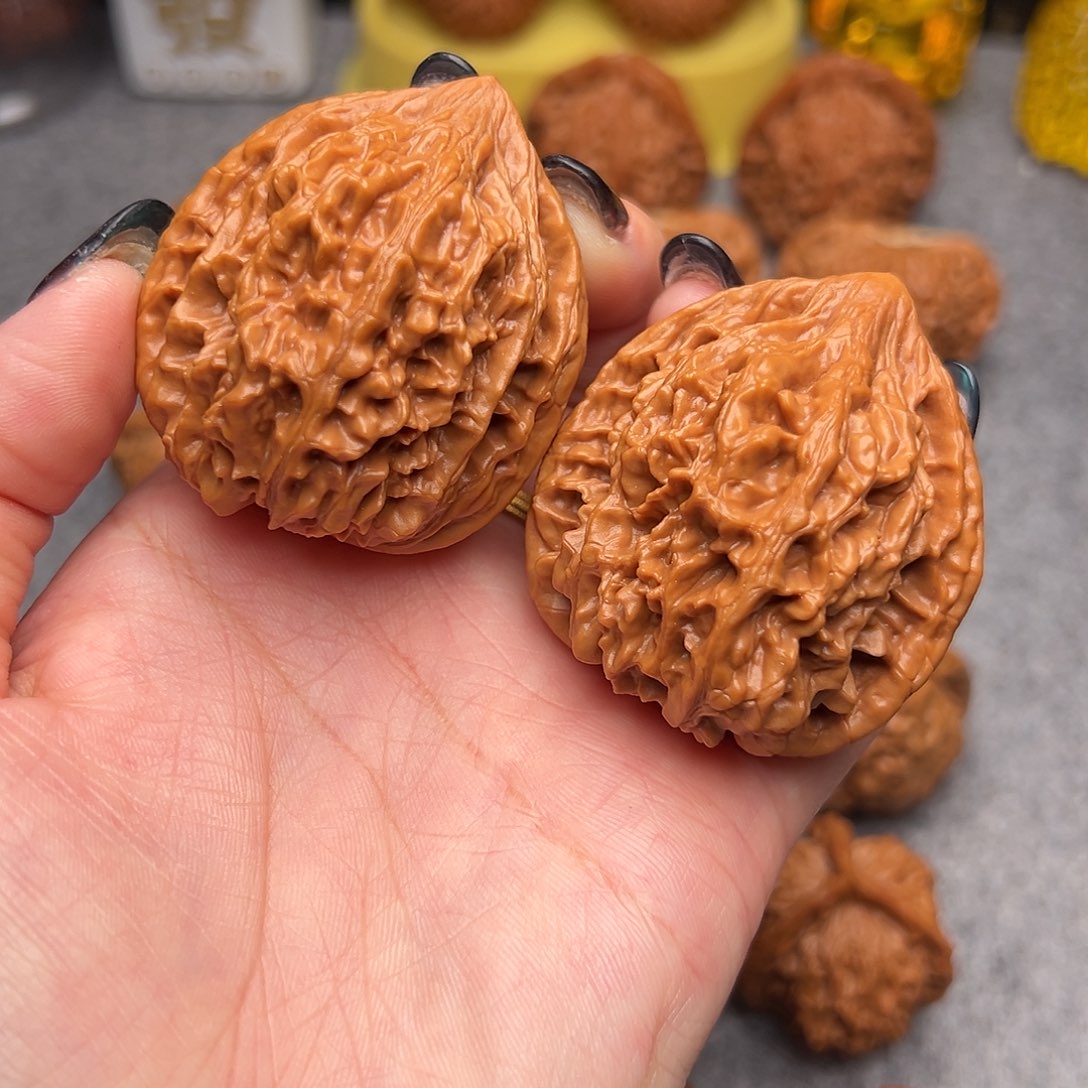 把件文玩核桃毕业精品精配鸡心43全品克46.9