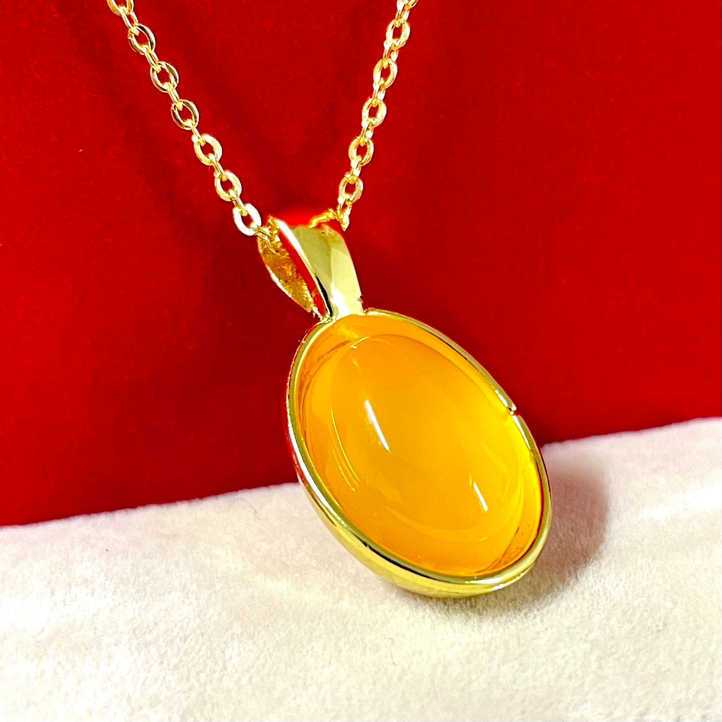 【李总】鸡油黄大元宝合金镶嵌玉髓BM-S245