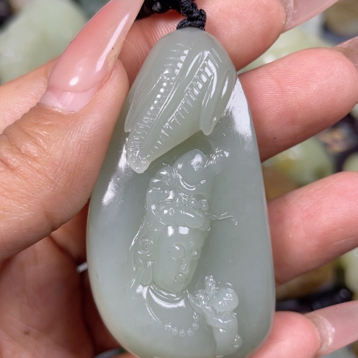 和田玉未镶嵌挂件