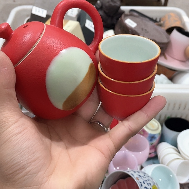 陶瓷茶具全部默认微瑕处理不影响使用完美主义者慎拍！