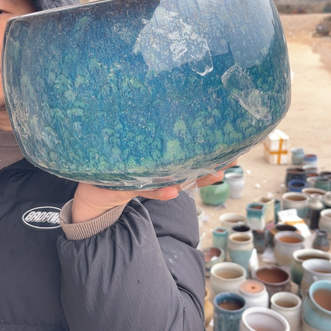 红陶彭于晏花盆0214-1033