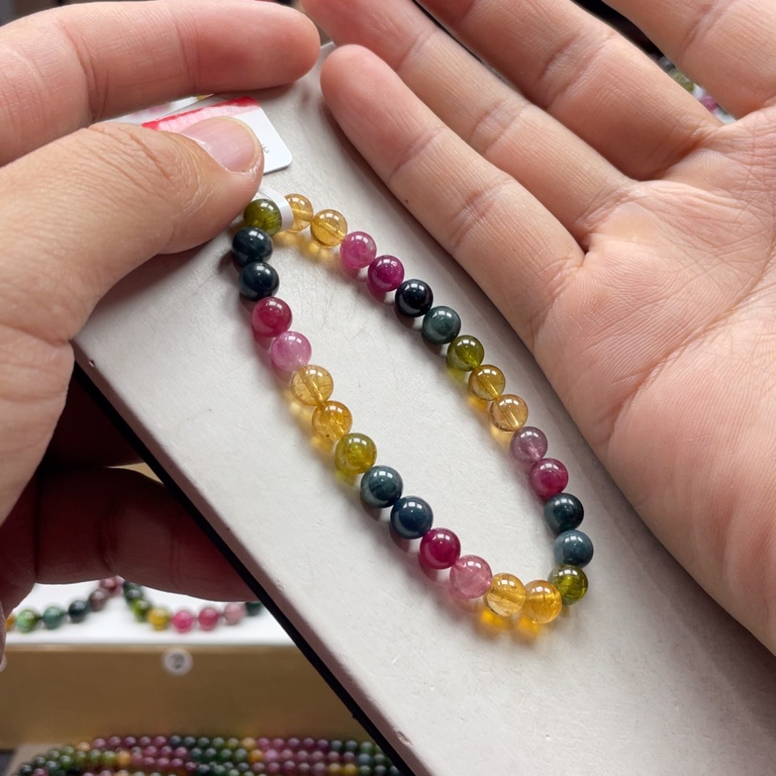 碧玺手串未镶嵌6.5mm.mmmmmmmmm