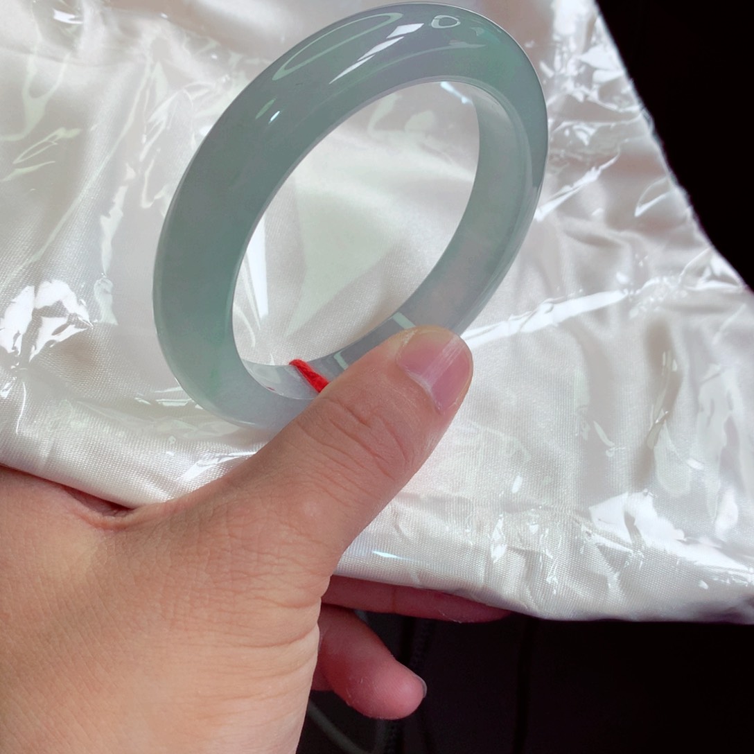 未镶嵌手镯翡翠缅甸天然A货翡翠手镯54.7