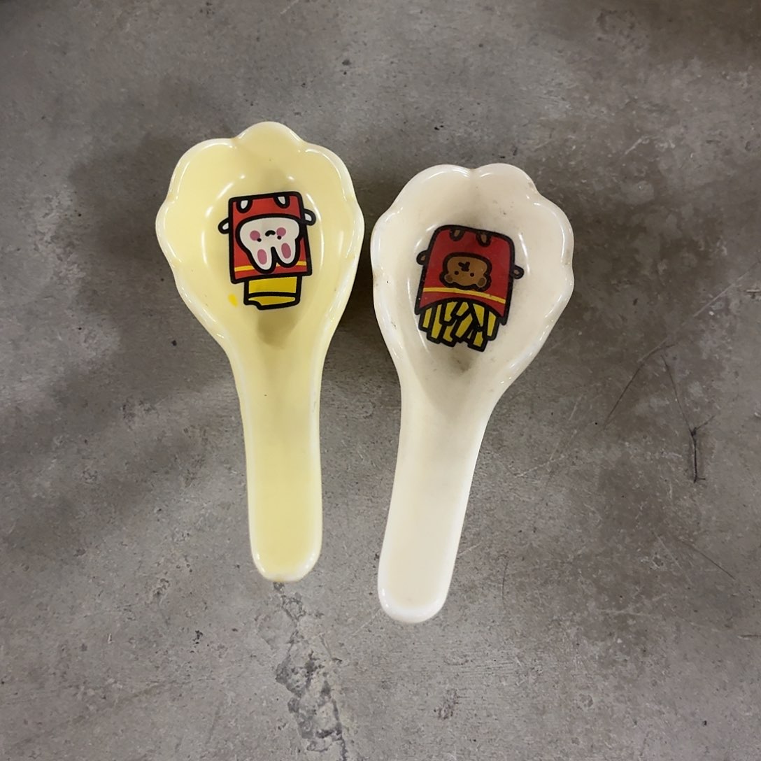 搪瓷微瑕薯条勺子一对