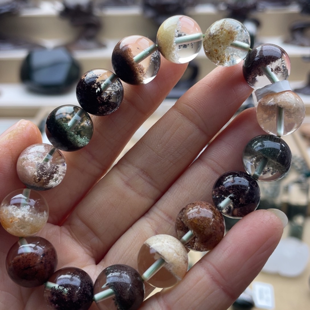 手链水晶未镶嵌四季幽灵聚宝盆手串