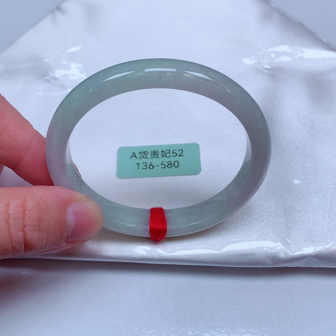 翡翠手镯银S925镀金镶嵌136号