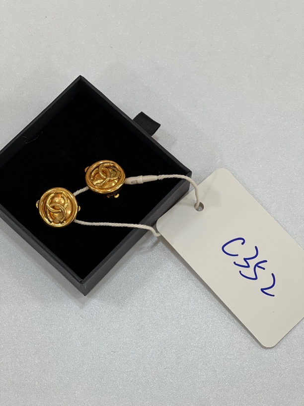 95新 Chanel/香奈儿 夏七中古/香奈儿 耳夹c352
