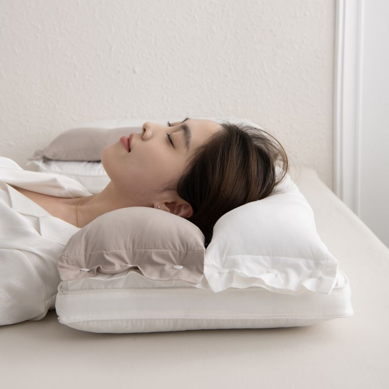 睡觉双层枕头枕芯三合一家用护颈牵引可拆卸睡眠成人颈椎专用jl