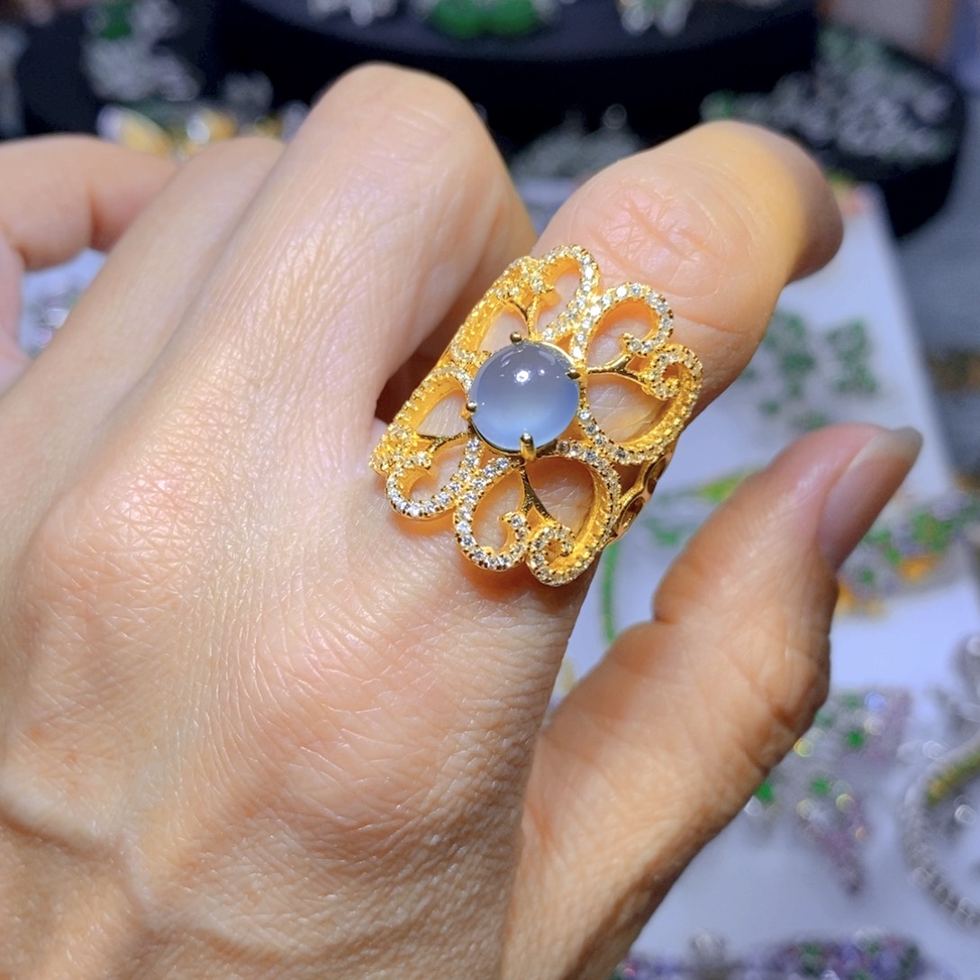 翡翠颈饰银S925镶嵌天然翡翠