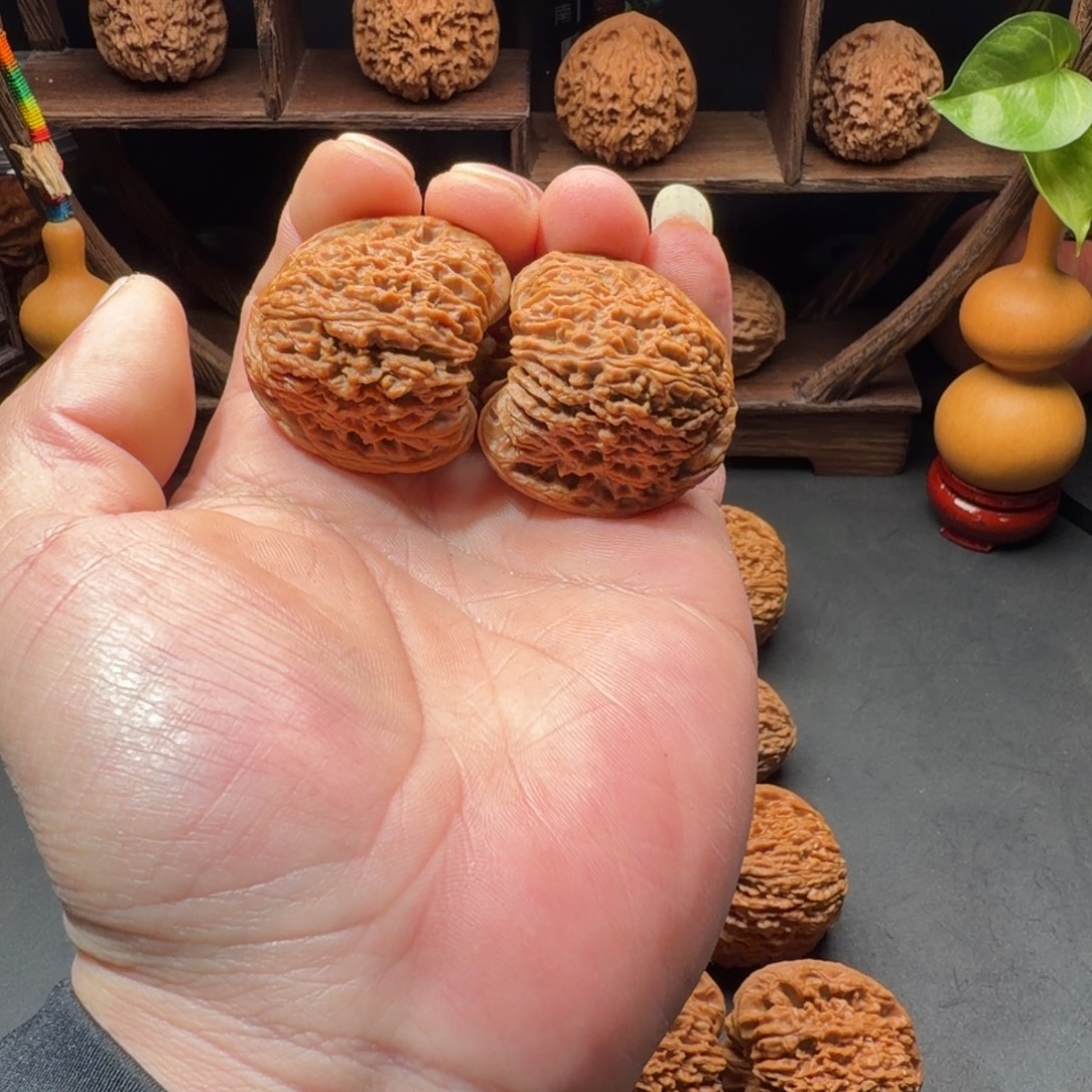 把件文玩核桃南疆石凹底蚂蚁拉丝尺寸39