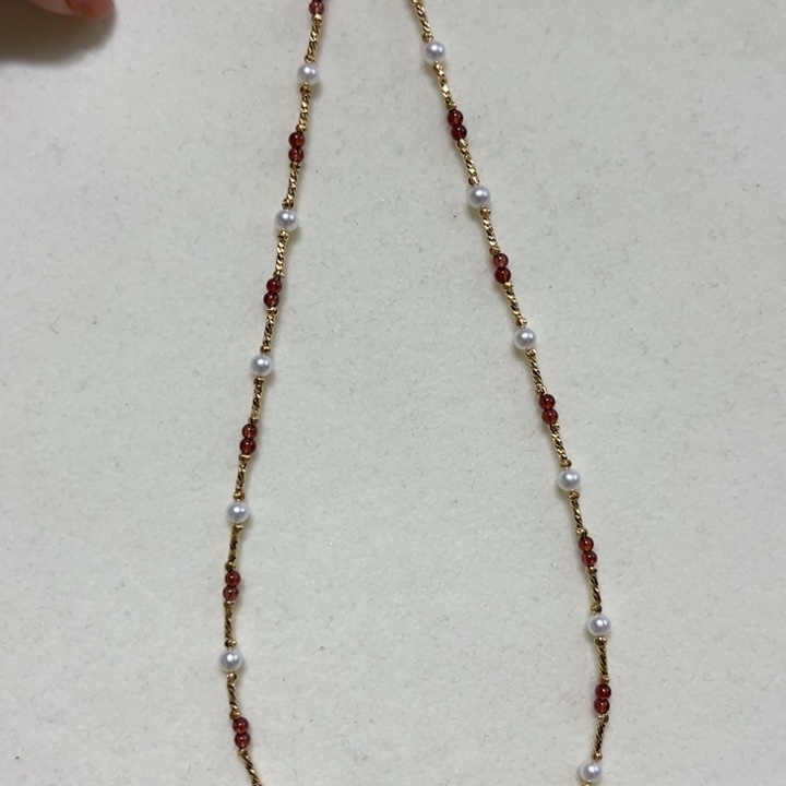 淡水珍珠颈饰银S925镶嵌