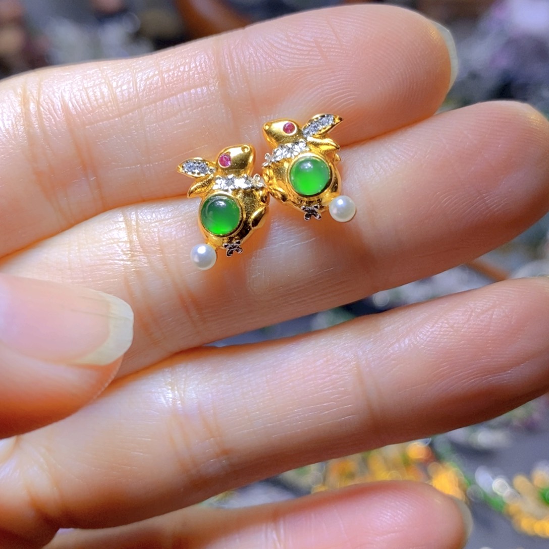 翡翠颈饰银S925镶嵌天然翡翠