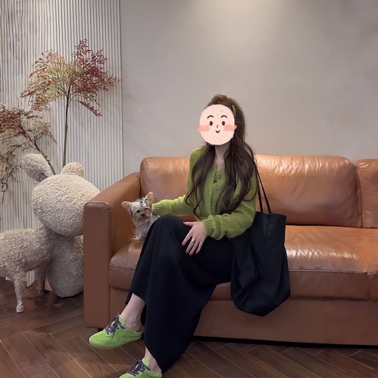 温柔甜美糖果色显瘦开衫毛衣高腰双面穿百搭后开叉中长半身裙套装