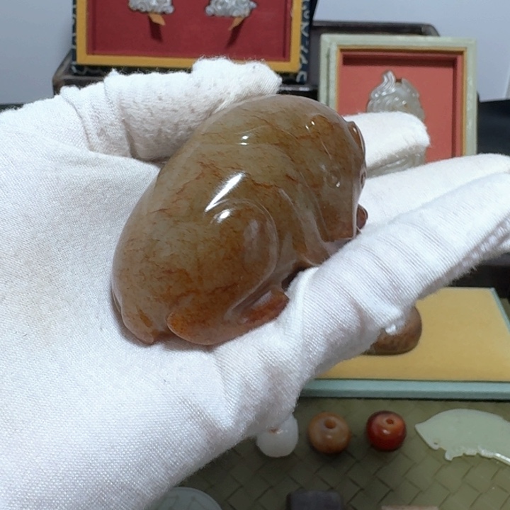 一***鶴和田玉未镶嵌颈饰