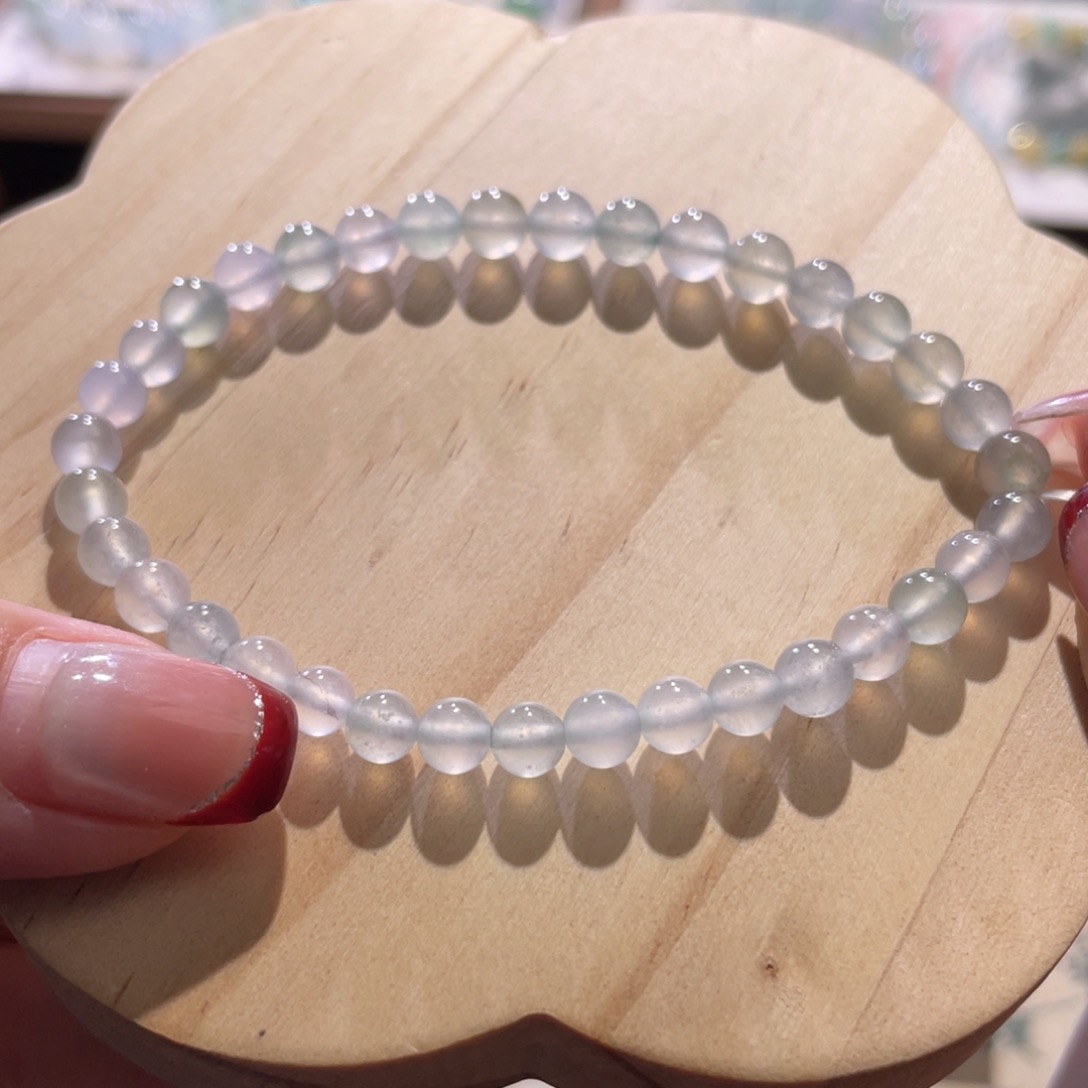 翡翠散珠天然缅a马卡龙