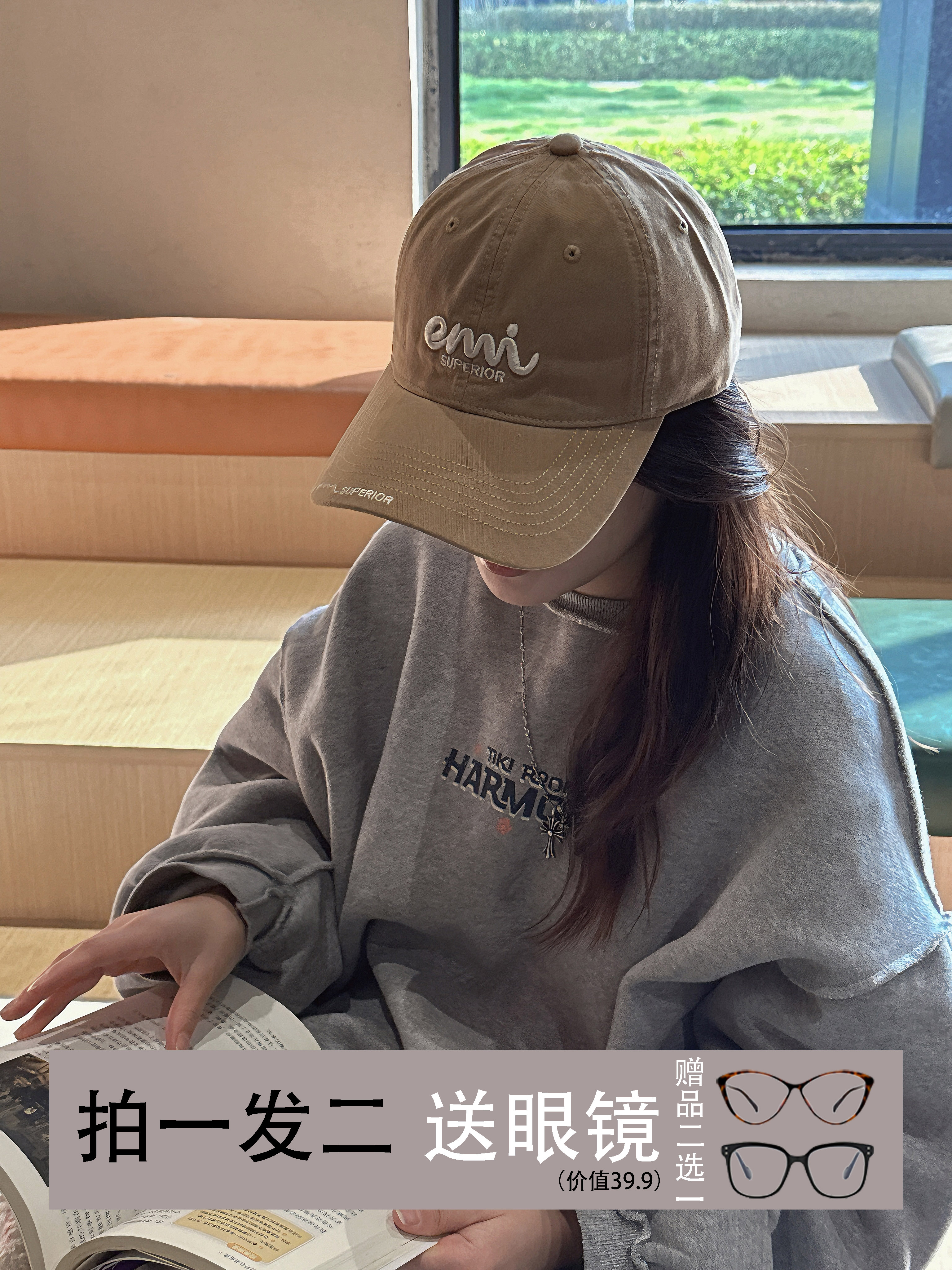 新款大头围棒球帽子女时尚鸭舌帽春夏刺绣遮阳防晒帽百搭显脸小潮