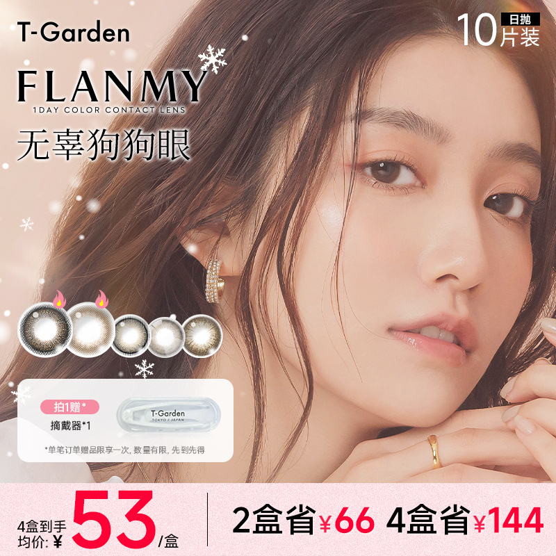 【达播】Flanmy狗狗眼美瞳日抛大直径10片装T-Garden美瞳素颜通勤