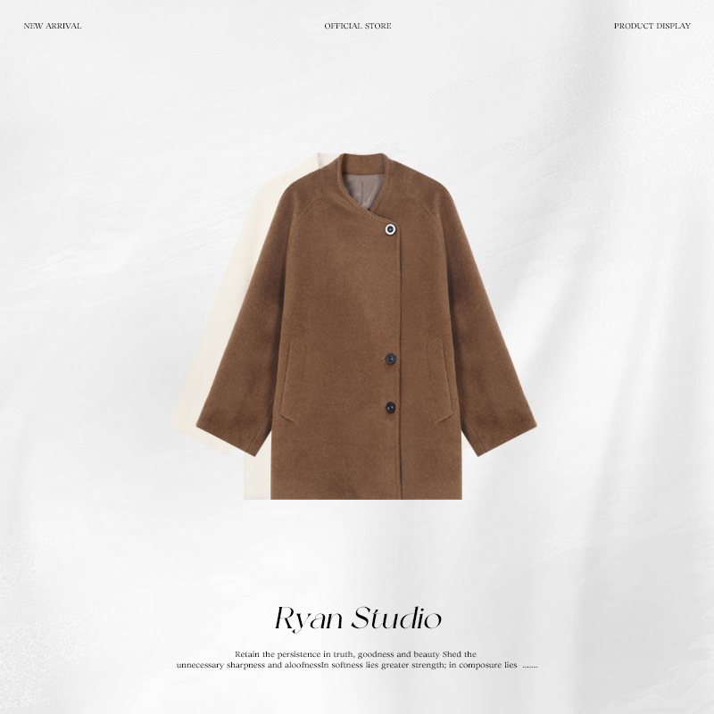 【石头Ryan】临风丨身姿挺拔气质超然从容气度女士羊驼大衣W58DY570