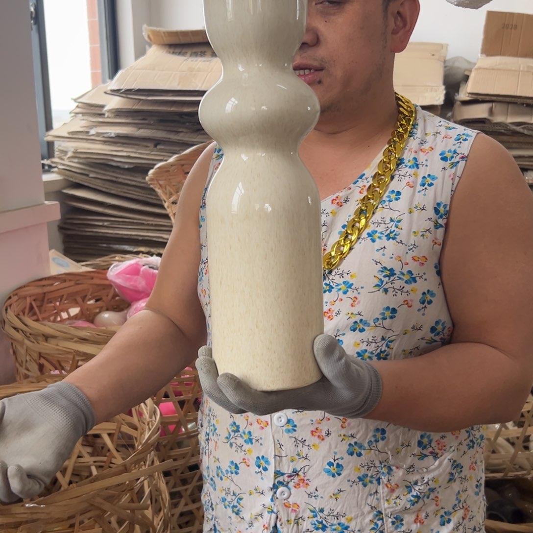 摆件84 号高中低温陶瓷工艺瓶（部分微瑕）