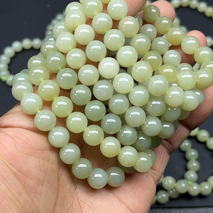 和田玉未镶嵌手链新疆和田玉且末料手串卡10