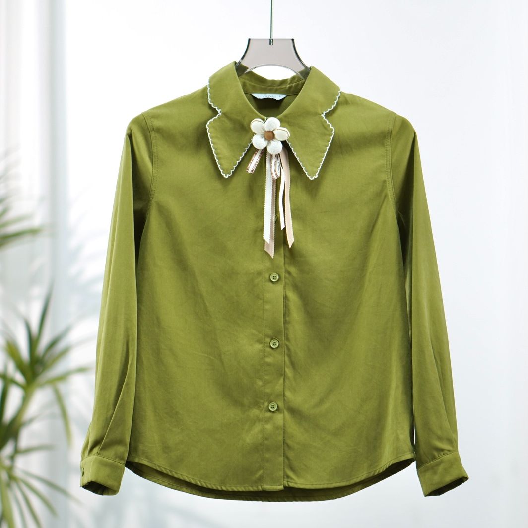 一路童行 谷系列  B90  女装 撤柜时尚百搭长袖衬衫 221YCS301