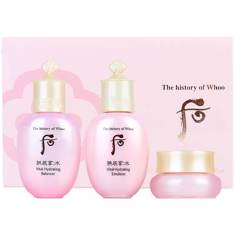 THE WHOO/后拱辰享水沄系列水乳霜套盒清透控油保湿补水