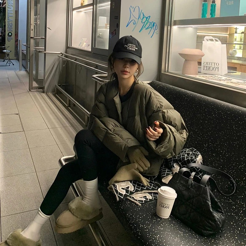 【老板专属6005】奶呼呼白富美廓形女小个子短款奶油泡芙面包服外套