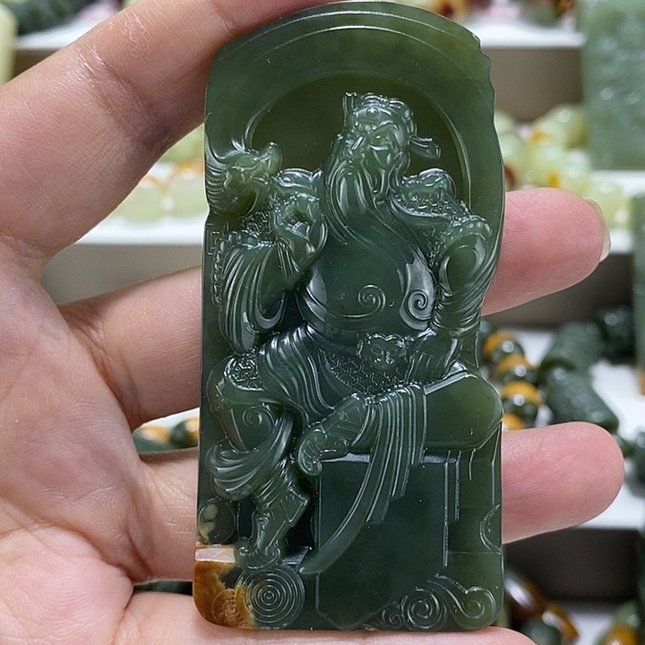 透闪石质玉未镶嵌吊坠(不含链)沧**天