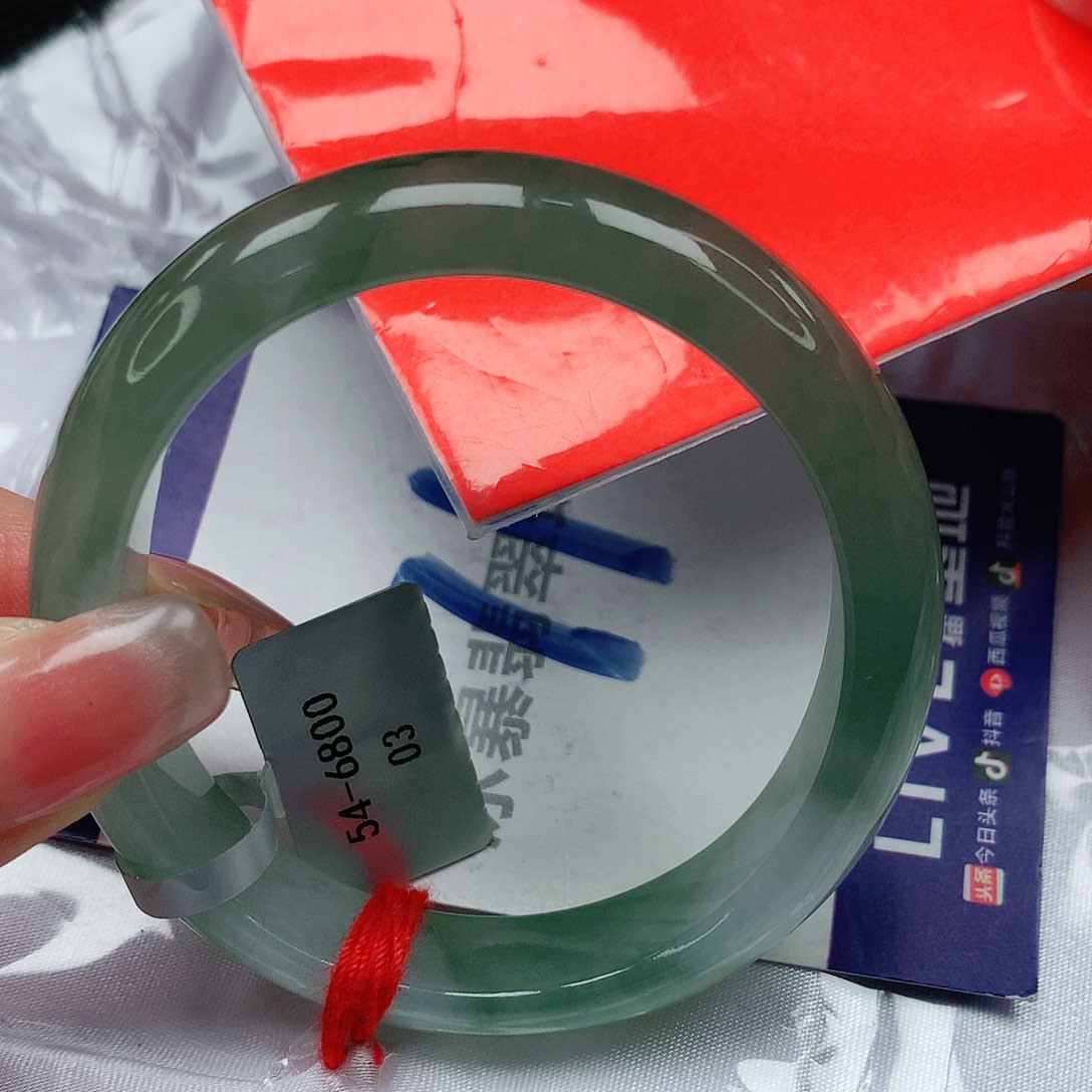 翡翠手镯未镶嵌缅甸天然a货翡翠54贵妃