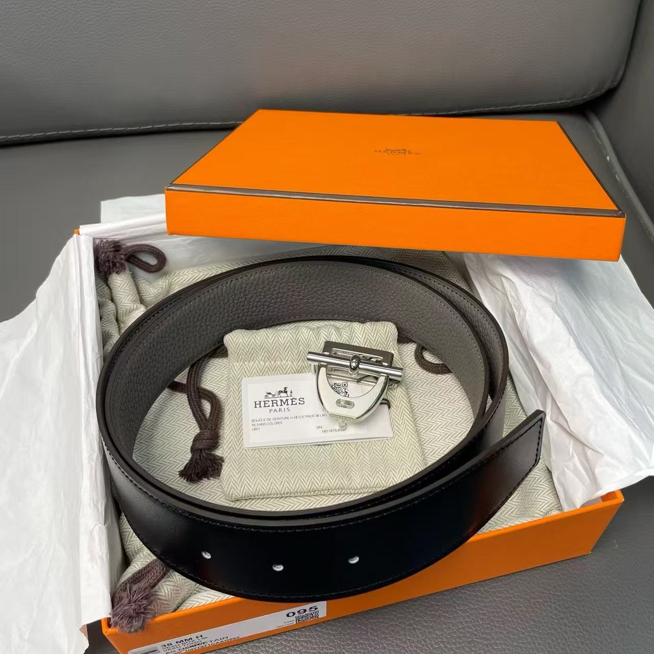 95新 Hermes/爱马仕 坤球奢选 爱马仕男士皮带