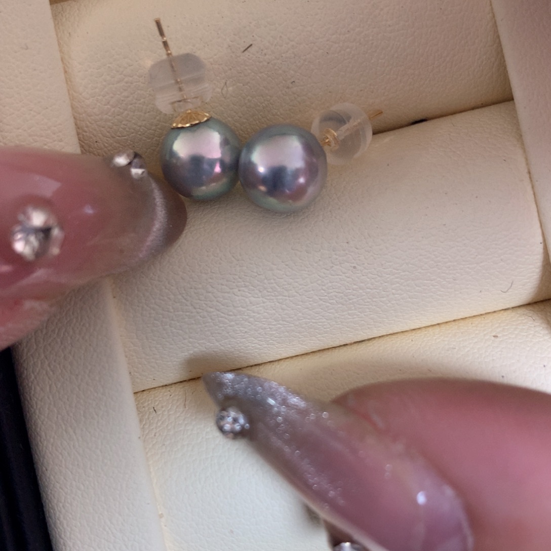 海水珍珠耳饰18K金镶嵌