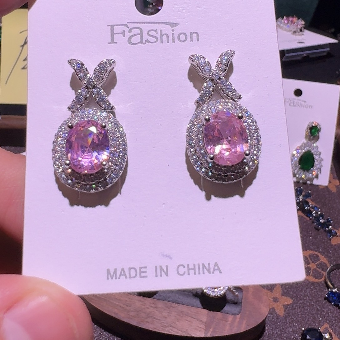 耳饰碧玺未镶嵌碧玺耳饰樱桃款