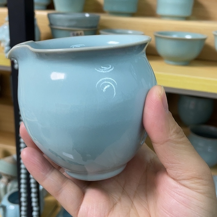 公道杯郗奎奎纯手作龙旦公道支钉满釉