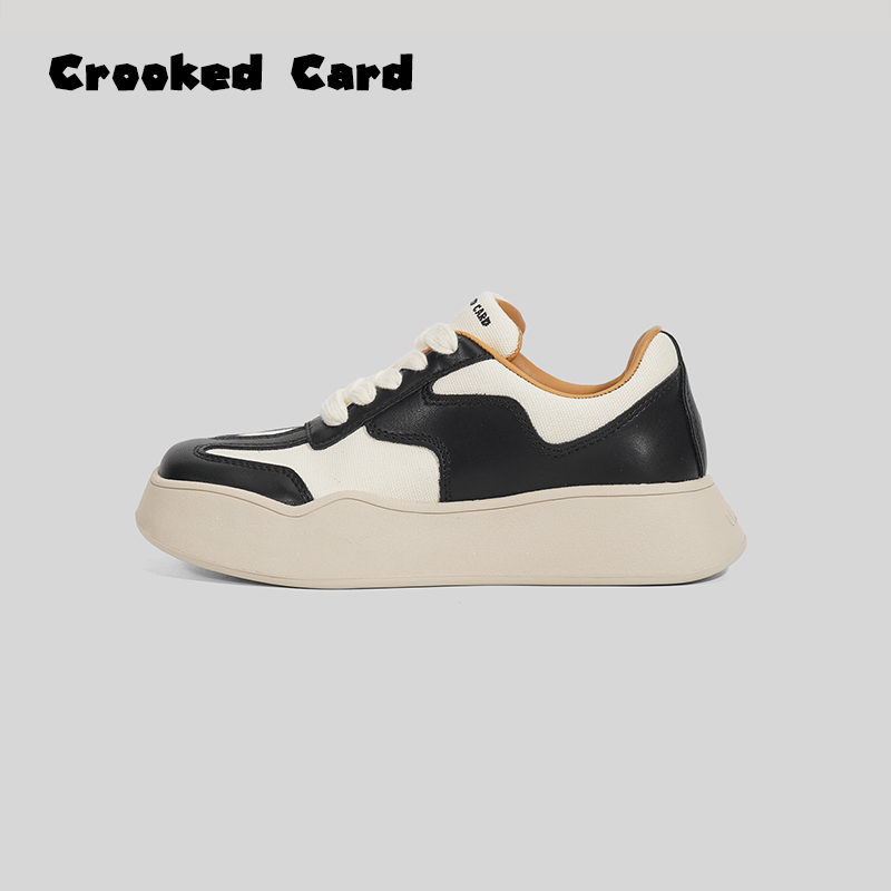 歪版丑萌德训鞋高能感穿搭厚底增高板鞋