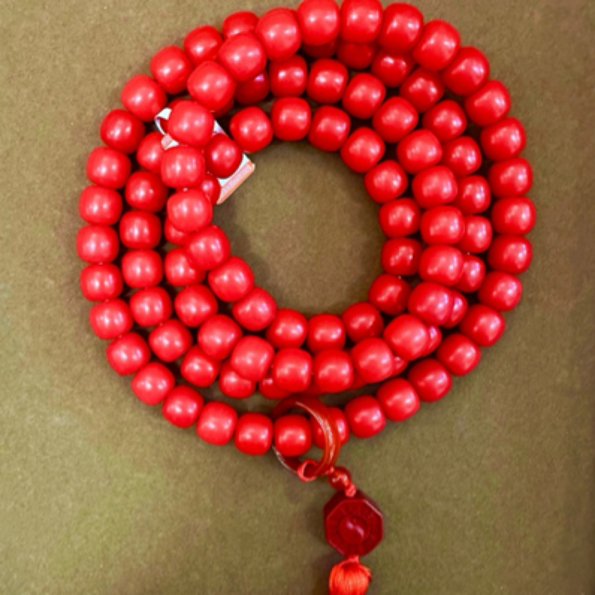 108颗手串念珠本命红