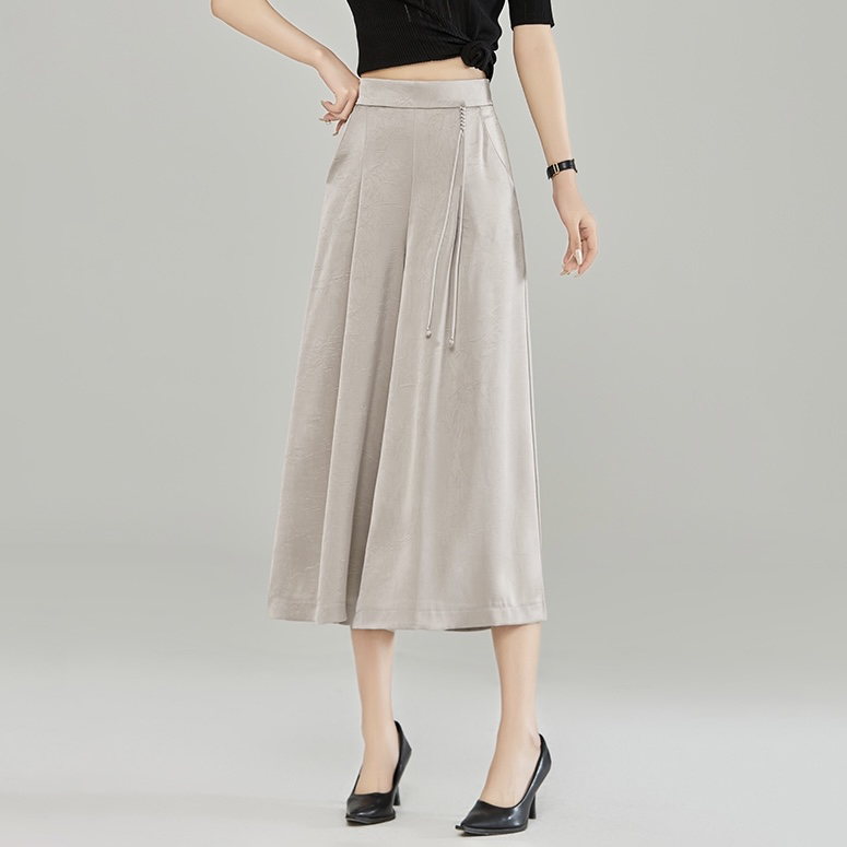 涵玖玥【新中式】新款国风高级感高腰垂感A字裙裤27-2520