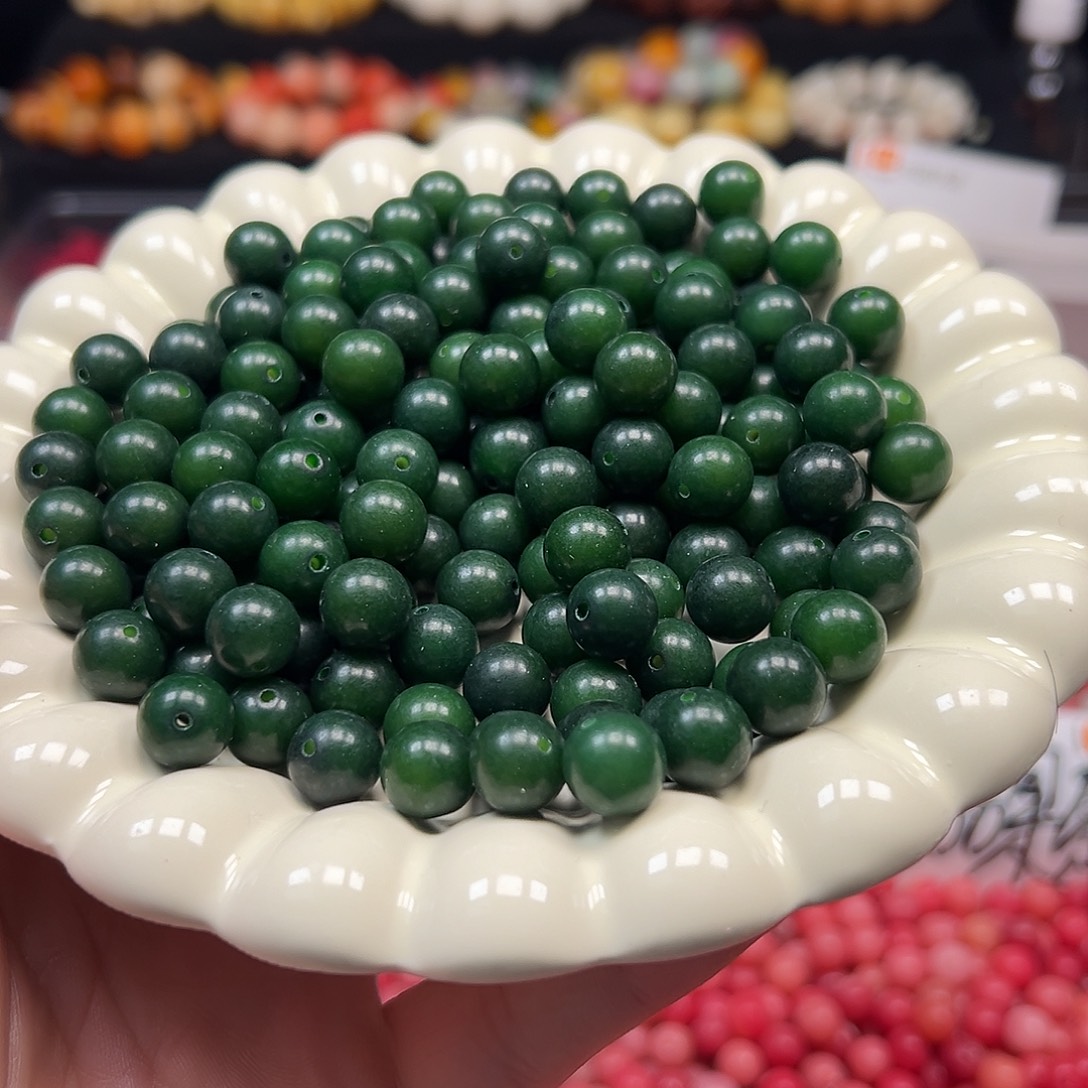 菩提根/象牙果手串500颗10尺寸祖母绿圆珠
